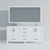 Lexora LJ342272DAWQM70F Jacques 72" White Double Vanity Cabinet, White Quartz Top, White Square Sinks and 70" Mirror w/ Faucets