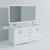 Lexora LJ342272DAWQM70F Jacques 72" White Double Vanity Cabinet, White Quartz Top, White Square Sinks and 70" Mirror w/ Faucets Lexora LJ342272DAWQM70F Jacques 72" White Double Vanity Cabinet, White Quartz Top, White Square Sinks and 70" Mirror w/ Faucets