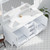 Lexora LJ342272DAWQM70F Jacques 72" White Double Vanity Cabinet, White Quartz Top, White Square Sinks and 70" Mirror w/ Faucets Lexora LJ342272DAWQM70F Jacques 72" White Double Vanity Cabinet, White Quartz Top, White Square Sinks and 70" Mirror w/ Faucets