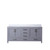Lexora LJ342272DBWQ000 Jacques 72" Dark Grey Double Vanity Cabinet, White Quartz Top, White Square Sinks and no Mirror