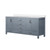 Lexora Jacques 72" Dark Grey Double Vanity Cabinet, White Quartz Top, White Square Sinks and no Mirror