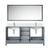 Lexora LJ342272DBWQM70F Jacques 72" Dark Grey Double Vanity Cabinet, White Quartz Top, White Square Sinks and 70" Mirror w/ Faucets Lexora LJ342272DBWQM70F Jacques 72" Dark Grey Double Vanity Cabinet, White Quartz Top, White Square Sinks and 70" Mirror w/ Faucets