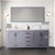 Lexora LJ342272DBWQM70F Jacques 72" Dark Grey Double Vanity Cabinet, White Quartz Top, White Square Sinks and 70" Mirror w/ Faucets Lexora LJ342272DBWQM70F Jacques 72" Dark Grey Double Vanity Cabinet, White Quartz Top, White Square Sinks and 70" Mirror w/ Faucets