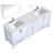 Lexora  LJ342280DAWQM30 Jacques 80" White Double Vanity, White Quartz Top, White Square Sinks and 30" Mirrors