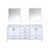 Lexora LJ342280DAWQM30 Jacques 80" White Double Vanity Cabinet, White Quartz Top, White Square Sinks and 30" Mirrors