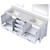 Lexora LJ342280DAWQM30 Jacques 80" White Double Vanity Cabinet, White Quartz Top, White Square Sinks and 30" Mirrors