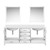 Lexora LJ342280DAWQM30 Jacques 80" White Double Vanity Cabinet, White Quartz Top, White Square Sinks and 30" Mirrors