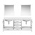 Lexora Jacques 80" White Double Vanity Cabinet, White Quartz Top, White Square Sinks and 30" Mirrors