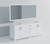 Lexora LJ342280DAWQM30 Jacques 80" White Double Vanity Cabinet, White Quartz Top, White Square Sinks and 30" Mirrors