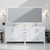Lexora LJ342280DAWQM30 Jacques 80" White Double Vanity Cabinet, White Quartz Top, White Square Sinks and 30" Mirrors