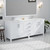 Lexora LJ342280DAWQM30 Jacques 80" White Double Vanity Cabinet, White Quartz Top, White Square Sinks and 30" Mirrors