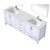 Lexora  LJ342280DAWQM30F Jacques 80" White Double Vanity, White Quartz Top, White Square Sinks and 30" Mirrors w/ Faucets