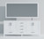 Lexora Jacques 80" White Double Vanity Cabinet, White Quartz Top, White Square Sinks and 30" Mirrors w/ Faucets
