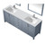 Lexora  LJ342280DBWQM30 Jacques 80" Dark Grey Double Vanity, White Quartz Top, White Square Sinks and 30" Mirrors