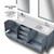 Lexora Jacques 80" Dark Grey Double Vanity Cabinet, White Quartz Top, White Square Sinks and 30" Mirrors w/ Faucets