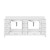 Lexora LJ342284DAWQ000 Jacques 84" White Double Vanity Cabinet, White Quartz Top, White Square Sinks and no Mirror