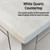 Lexora LJ342284DAWQM34 Jacques 84" White Double Vanity Cabinet, White Quartz Top, White Square Sinks and 34" Mirrors