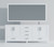 Lexora Jacques 84" White Double Vanity Cabinet, White Quartz Top, White Square Sinks and 34" Mirrors w/ Faucets