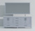Lexora Jacques 84" Dark Grey Double Vanity Cabinet, White Quartz Top, White Square Sinks and 34" Mirrors