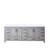 Lexora Jacques 84" Distressed Grey Double Vanity Cabinet, White Quartz Top, White Square Sinks and no Mirror