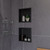 Alfi ABNP1212-BB 12" x 12" Brushed Black PVD Stainless Steel Square Single Shelf Shower Niche