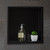 ALFI 16" x 16" Brushed Black PVD Steel Square Single Shelf Shower Niche - ABNP1616-BB