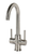 Oakland KSB1217-BN Two Handle Single Hole Lavatory or Bar Prep Faucet - Brushed Nickel - KSB1217BN