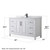 Wyndham WCV252560SWBCMUNSM58 Daria 60 Inch Single Bathroom Vanity in White, White Carrara Marble Countertop, Undermount Square Sink, Matte Black Trim, 58 Inch Mirror