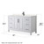 Wyndham WCV252560SWBC2UNSM58 Daria 60 Inch Single Bathroom Vanity in White, Carrara Cultured Marble Countertop, Undermount Square Sink, Matte Black Trim, 58 Inch Mirror