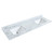 Wyndham WCV252572DWBCMUNSMXX Daria 72 Inch Double Bathroom Vanity in White, White Carrara Marble Countertop, Undermount Square Sinks, Matte Black Trim