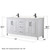 Wyndham WCV252572DWBC2UNSM70 Daria 72 Inch Double Bathroom Vanity in White, Carrara Cultured Marble Countertop, Undermount Square Sinks, Matte Black Trim, 70 Inch Mirror