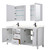 Wyndham WCV252572DWBC2UNSMED Daria 72 Inch Double Bathroom Vanity in White, Carrara Cultured Marble Countertop, Undermount Square Sinks, Matte Black Trim, Medicine Cabinets