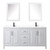 Wyndham WCV252572DWBWCUNSMED Daria 72 Inch Double Bathroom Vanity in White, White Cultured Marble Countertop, Undermount Square Sinks, Matte Black Trim, Medicine Cabinets