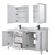 Wyndham WCV252572DWBCMUNSMED Daria 72 Inch Double Bathroom Vanity in White, White Carrara Marble Countertop, Undermount Square Sinks, Matte Black Trim, Medicine Cabinets