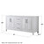 Wyndham WCV252572DWBCXSXXM24 Daria 72 Inch Double Bathroom Vanity in White, No Countertop, No Sink, Matte Black Trim, 24 Inch Mirrors