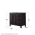 Wyndham WCV252536SEBCXSXXMED Daria 36 Inch Single Bathroom Vanity in Dark Espresso, No Countertop, No Sink, Matte Black Trim, Medicine Cabinet