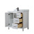Wyndham WCV252536SWBCMUNSMXX Daria 36 Inch Single Bathroom Vanity in White, White Carrara Marble Countertop, Undermount Square Sink, Matte Black Trim