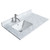 Wyndham WCV252536SEBCMUNSM24 Daria 36 Inch Single Bathroom Vanity in Dark Espresso, White Carrara Marble Countertop, Undermount Square Sink, Matte Black Trim, 24 Inch Mirror