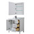 Wyndham WCV252536SWBCMUNSMED Daria 36 Inch Single Bathroom Vanity in White, White Carrara Marble Countertop, Undermount Square Sink, Matte Black Trim, Medicine Cabinet