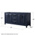 Wyndham WCV252572DBBCXSXXMED Daria 72 Inch Double Bathroom Vanity in Dark Blue, No Countertop, No Sink, Matte Black Trim, Medicine Cabinets Wyndham WCV252572DBBCXSXXMED Daria 72 Inch Double Bathroom Vanity in Dark Blue, No Countertop, No Sink, Matte Black Trim, Medicine Cabinets