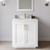 Wyndham WCF292930SWGWCUNSMXX Miranda 30 Inch Single Bathroom Vanity in White, White Cultured Marble Countertop, Undermount Square Sink, Brushed Gold Trim