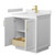 Wyndham WCF292930SWGWCUNSMXX Miranda 30 Inch Single Bathroom Vanity in White, White Cultured Marble Countertop, Undermount Square Sink, Brushed Gold Trim