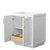 Wyndham WCF292930SWGCXSXXMXX Miranda 30 Inch Single Bathroom Vanity in White, No Countertop, No Sink, Brushed Gold Trim