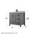 Wyndham WCV252536SGBCMUNSM24 Daria 36 Inch Single Bathroom Vanity in Dark Gray, White Carrara Marble Countertop, Undermount Square Sink, Matte Black Trim, 24 Inch Mirror