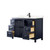 Wyndham WCV252548SBBC2UNSMXX Daria 48 Inch Single Bathroom Vanity in Dark Blue, Carrara Cultured Marble Countertop, Undermount Square Sink, Matte Black Trim