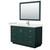 Wyndham WCF292954SGEC2UNSM46 Miranda 54 Inch Single Bathroom Vanity in Green, Carrara Cultured Marble Countertop, Undermount Square Sink, Brushed Nickel Trim, 46 Inch Mirror