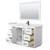 Wyndham WCF292954SWBWCUNSM46 Miranda 54 Inch Single Bathroom Vanity in White, White Cultured Marble Countertop, Undermount Square Sink, Matte Black Trim, 46 Inch Mirror