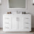 Wyndham WCF292954SWHWCUNSM46 Miranda 54 Inch Single Bathroom Vanity in White, White Cultured Marble Countertop, Undermount Square Sink, Brushed Nickel Trim, 46 Inch Mirror