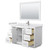 Wyndham WCF292954SWHWCUNSM46 Miranda 54 Inch Single Bathroom Vanity in White, White Cultured Marble Countertop, Undermount Square Sink, Brushed Nickel Trim, 46 Inch Mirror