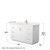 Wyndham WCF292954SWGC2UNSMXX Miranda 54 Inch Single Bathroom Vanity in White, Carrara Cultured Marble Countertop, Undermount Square Sink, Brushed Gold Trim
